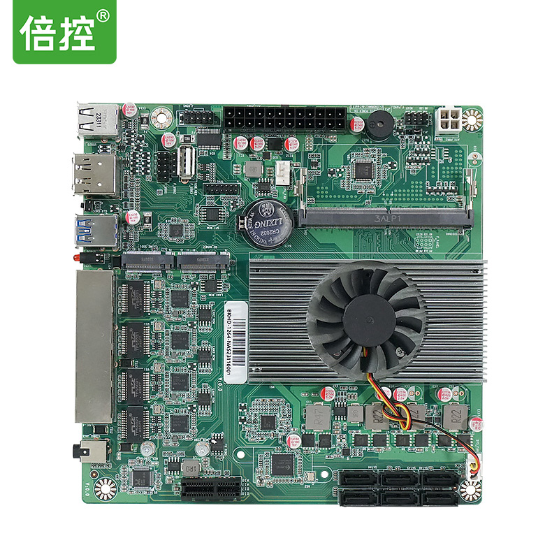 BKHD-1264-NAS倍控N100黑群暉ITX主板工控機軟路由QNAS存儲服務(wù)器12代U雙M.2六6盤sata intel I3-N305